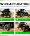 Black Rear Radius Arms For 2014-2025 Polaris RZR XP 1000 And XP 4 1000 Beefy High Clearance Heavy Duty Steel With Adjustable Heim Joints Rugged Off Road Upgrade on UTV rear suspension