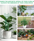 Stackable Plant Trellis Kit For Potted Plants Indoor Outdoor Climbing Support For Pothos Hoya Ivy And Flowers 4 Pack in use with various plants