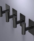 Heavy Duty Adhesive Wall Towel Hooks Waterproof No Drill Mount For Kitchen Bathroom Closet Black 4 Pack Ideal For Towels Coats