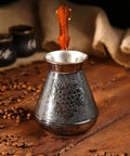 Copper Turka Coffee Maker 17 Oz Turkish Cezve Coffee Pot 500 Ml With Grapes Ornament Engraved Ibrik Mini Saucepan