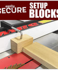 Heavy Duty Aluminum Universal Fence Clamps Two Pack Killer Grip Stop Blocks And Auxiliaries at a workshop jig on a table saw.