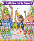 Children enjoying party with gift bags from 24 Pack Cute Stationery Set For Classroom Rewards And Gift Bags Includes Mini Notebooks Pencils.