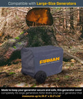 Heavy Duty Large Portable Generator Cover Premium Waterproof Vinyl With Double Insulation Drawstring Lock Secures Five Thousand Watt Camp Rig Snug Against Nasty Weather And Sun Damage