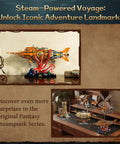 Steampunk Nautilus Submarine Building Kit With Gear Linked Propeller Modular Three Section Design Mini Boat on display.