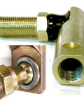 Heavy Duty Crimped Ball Joint Ends Upgrade Beefed Up For Cub Cadet And MTD Tractors With Zinc Yellow Coating Rust Protection And Heavy Duty Tie Rod End Seal For Improved Strength And Long Lasting Performance, threaded steering linkage end close-up