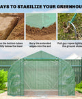 Steps to stabilize Walk In Tunnel Greenhouse With Shelves And Mesh Door For Easy Plant Care Great For Weekend Green Thumbs Outdoor Greenhouse