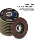 10 Pack Aluminum Oxide Flap Discs For Angle Grinder Four And One Half Inch 80 Grit Flat T27 Flapper Wheel With Seven Eighths Inch Arbor