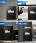2.5 Cu Ft Steel Digital Safe Box For Home And Office Security with LED Light in various settings