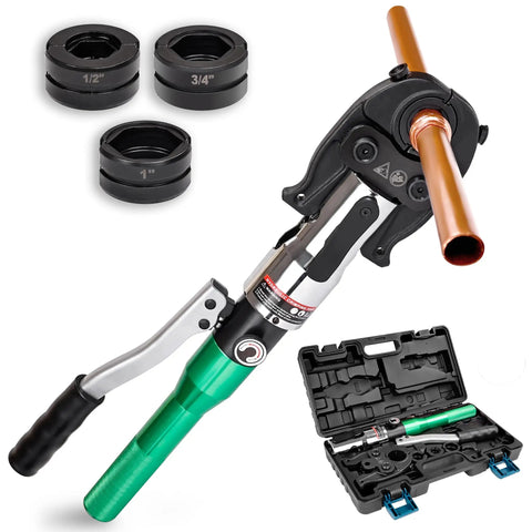 Copper Tube Fitting Crimp Tool With One Half Inch Three Quarter Inch And One Inch Jaw For ProPress Copper Fittings Built For Pros