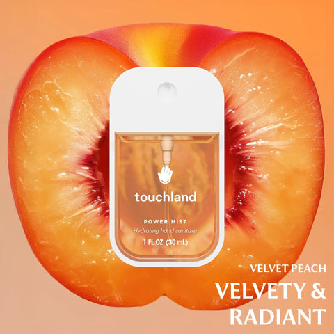 Hydrating Hand Sanitizer Spray Trio Set With Aloe Vera And Essential Oils Featuring Velvet Peach 1 Fl Oz Mist.
