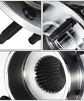 Close-up of bolts and grooves on Front Wheel Bearing Hub Assembly With ABS Sensor Plug For Cadillac SRX 2004 2009 And Cadillac STS 2010 2011