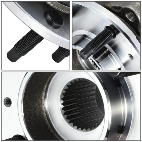 Close-up of bolts and grooves on Front Wheel Bearing Hub Assembly With ABS Sensor Plug For Cadillac SRX 2004 2009 And Cadillac STS 2010 2011