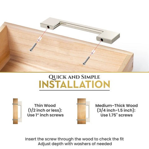 Brushed Nickel Cabinet Pulls 96mm Satin Silver Drawer Handles installation guide on wood