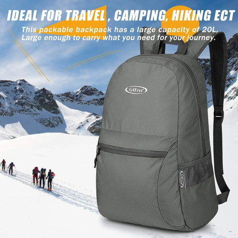 Lightweight 20L Packable Backpack For Travel And Hiking Foldable Daypack For Men And Women Durable Nylon Water Resistant
