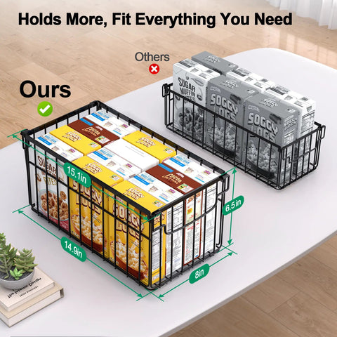 Heavy Duty Rustproof Deep Freezer Organizer Bins 4 Pack Sleek Metal Storage Baskets With Straight Sides For 5 To 7 Cubic Foot Chest Freezer Kitchen Tight Organization