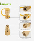 Three Eighths Inch Natural Gas Quick Connect Fittings Kit For Propane Grills And Patio Heaters, LP Gas Hose Quick Disconnect Set