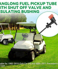 Club Car Fuel Pickup Tube Kit With Shutoff Valve And Tank Bushing For DS And Precedent Gas Golf Carts on lawn