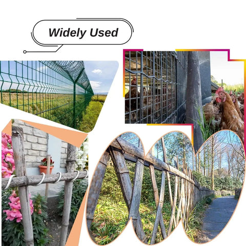 Beefy Heavy Duty 9 Gauge Galvanized Steel Chain Link Fence Ties 2 3 Eighths Inch Diameter, 150 Pack in various fencing applications