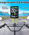 Handlebars view of Fat Tire Folding Electric Tricycle For Adults With Large Basket Three Wheels Step Thru E Trike 700W 1100W