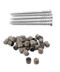 Pro Plug System For PVC And Composite Decking Kit With Ten Plugs Two And A Half Inch Stainless Steel 305 In Trex Winchester Grey Color
