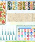 Butterfly And Floral Bookmark Paint By Numbers Kit For Adults With 12 Blank Wooden Bookmarks And Colorful Tassels, 7x2 Inches