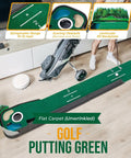 Indoor Golf Putting Mat For Real Green Speed And Wrinkle Free Surface 8 Foot Practice Putting Mat With Lenticular 3D Backplate