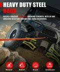 Beefy Heavy Duty 50Ft 3/16 Inch Synthetic Winch Rope Kit With Forged Hook Rubber Stopper And Fairlead 8500Lbs Tensile Strength Winch Line
