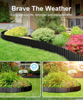 Heavy Duty Galvanized Garden Edge Border 6 Inch By 50 Foot Black Corrugated Lawn Edging For Flower Beds And Landscaping