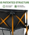 Close-up of Heavy Duty Folding Double Decker Wagon With Brakes, showing patented structure and durable frame design.