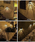 Halloween Solar Deck Lights Outdoor Waterproof LED Garden Decor 4 Pack For Posts Patio Front Door Steps Stairs