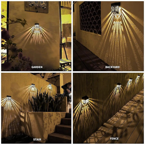 Halloween Solar Deck Lights Outdoor Waterproof LED Garden Decor 4 Pack For Posts Patio Front Door Steps Stairs