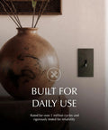 Superb Quality Solid Brass Antique Toggle Dimmer Switch With Top Shelf Wall Plate Vintage Light Cover For House Reno Projects Killer Home Decor Fixtures And Chill Living Zones mounted beside a large decorative vase.