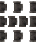 Ten Pack One Half Inch Malleable Cast Iron Pipe Tees For Threaded Black Pipes And Fittings Ideal For DIY Steampunk Industrial Vintage Style Durable Projects