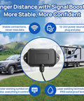RV Tire Pressure Monitoring System TPMS Sensors Kit Set of 4 For Travel Trailers And Motorhomes, Wireless Tire Monitoring, Real Time Alerts, Easy Install, Durable, Keeps Your Wheels Safe On The Road, signal booster