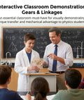 Teacher and student using DIY Wooden Butterfly Gear Kit For STEM Learning And Physics Teaching in classroom demonstration