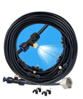 Outdoor Misting System With 26 Ft Tubing, 7 Brass Mist Nozzles And Three Quarter Inch Brass Adapter for cooling setup