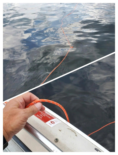 Heavy Duty 6mm Floating Marine Rope 32 Ft Reflective Orange For Boating Fishing Rafting Camping Hiking Hunting Anchor Mooring Dock Lines Kayak Canoe Rescue All Purpose Polypropylene Rope Built Tough For Any Water Adventure being used on water