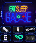 Neon Sign Wall Decor For Gamer Bedroom And Game Room Mood Lighting With Multicolor Silicone Strips Blue LED Neon Light Easy To Install Durable Acrylic Safe Touch No Glass Glow At Night For A Lit Vibe