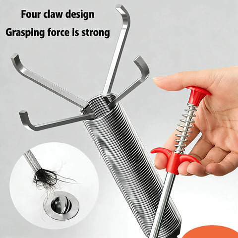 Long Reach Drain Cleaning Tool With Flexible 25 Inch Grabber Claw For Toilet Sink Shower Kitchen Bathroom Tub Clog Removal And Sewer Blockage Relief Today