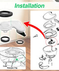 31112 Service Package Replacement For Bravura RV Toilets Flange Seal Gasket Black Leakproof Water Seal Kit installation diagram