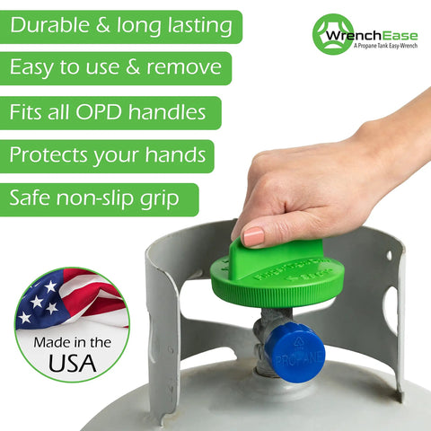 Non Slip OPD Propane Tank Valve Wrench For BBQ Grills, RV Tanks, Travel Trailers, Patio Heaters And Fire Pits With Easy Grip