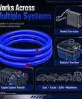 Heavy Duty Silicone Heater Hose With Three Layer Braided Core For Automotive Coolant Radiator Flow with various applications.