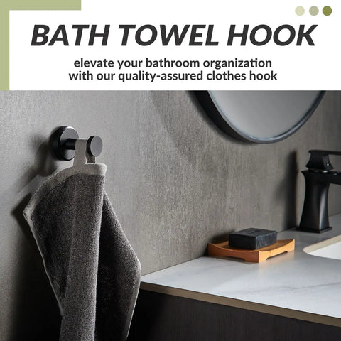 Matte Black Robe Towel Hook With 11 Lb Capacity 304 Stainless Steel Round Heavy Duty Coat Hook For Home Storage Wall Mount