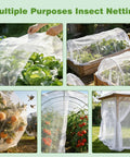 Lightweight Reusable Garden Netting Pest Barrier 10x50 Ft Insect Mesh Pro Grade for raised beds and fruit trees.
