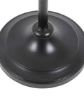 Base of Sweet Matte Black Steel Pharmacy Floor Lamp Featuring Matching Metal Shade And Easy Rotary Switch Ideal For Brightening Up Your Living Room Office Or Cozy Reading Nook With Vintage Meets Modern Vibes.