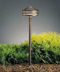 Path And Spread 1 Light 12V Outdoor Weatherproof Light In Textured Architectural Bronze Aluminum Fixture in garden setting