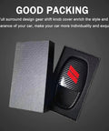Gear Shift Knob Head Cover Trim Carbon Fiber Red Fit For Dodge Charger 2015-2023 Challenger 2015-2023 Durango 2016-2026 in packaging