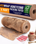 Eco Friendly 12x150ft Packing Paper With Rope And 20 Fragile Stickers For Moving And Shipping Recyclable Packaging Solution FSC Certified C204227 A Smart Budget Friendly Alternative To Bubble Wrap