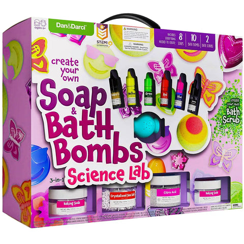 Packaging of Soap And Bath Bomb Making Kit For Kids 3 In 1 Spa Science Lab Craft Set For Girls And Boys Ages 6 12 Diy Experiments And Gifts