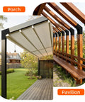 15 Degree Slant Pergola Bracket Kit For 4 By 4 Posts Two Way L Shaped Roof Brackets With Sturdy Stainless Steel Screws installed on porch and pavilion